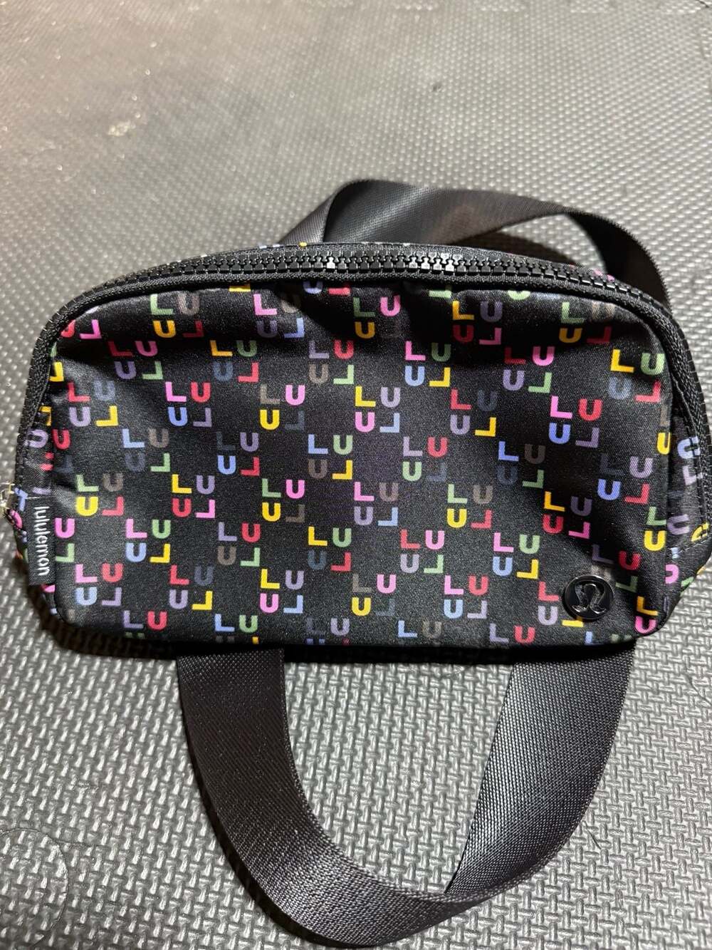 Lululemon Everywhere Belt Bag Multi-Color Letter Monogram Black